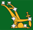 The original Starry Plough flag, originally used by the Irish Citizen Army and associated with Irish socialist and nationalist movements