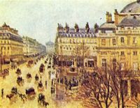 Avenue de l'Opera, Paris sous la pluie, 1898