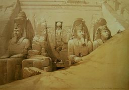 معبد أبو سمبل ، مصر ( من لوحات روبرتس )