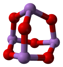 Ball-and-stick model of the As4O6 molecule