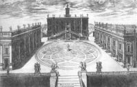 Michelangelo's redesign of the ancient Capitoline Hill included a complex spiralling pavement with a star at its centre.