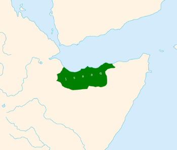 أراضي عائلة-عشيرة إسحاق في نهاية القرن التاسع عشر.