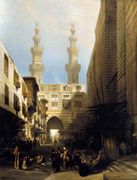 باب زويلة في القاهرة 1840القديمة ( من لوحات روبرتس )