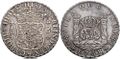 1768 silver Spanish Dollar, or eight reales coin, minted throughout the Spanish Empire as of 1497.