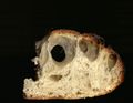 Close up of sourdough bread slice