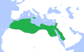 الخلافة الفاطمية في أقصى اتساعها، ح. 969.