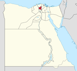 موقع محافظة الغربية علي الخريطة