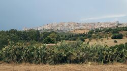 Agrigento as seen from the Valley of the Temples.