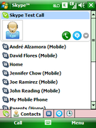 Skype 2.2, running on a Windows Mobile 6 device