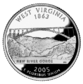 West Virginia quarter dollar coin