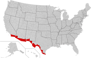 الحدود الأمريكية المكسيكية المعرفة