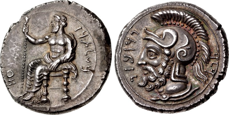 ملف:Coin depicting Pharnabazus II, Persian satrap and military commander.jpg