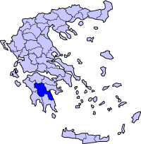 موقع Arcadia محافظة في اليونان