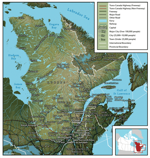 ملف:Map of Quebec (English).png