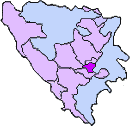 منطقة سراييفو الكبرى ضمن البوسنة والهرسك.