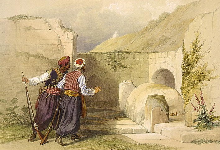ملف:Tomb of Joseph at Shechem 1839, by David Roberts.jpg