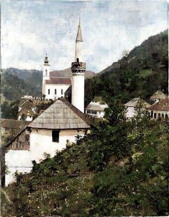 ملف:White Mosque Srebrenica 1905-Colourised.jpg