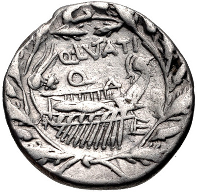 ملف:Q. Lutatius Cerco, denarius, 109-108 BC, RRC 305-1 (cropped).jpg