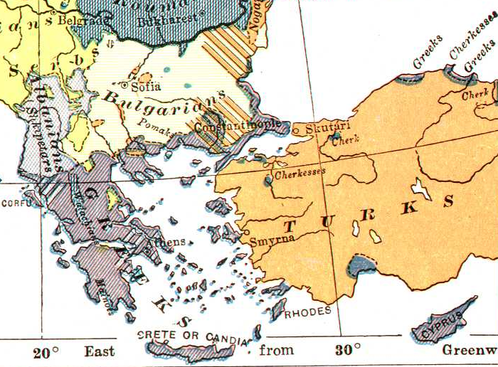 ملف:Distribution of Races on the Balkans in 1922 Hammond.png