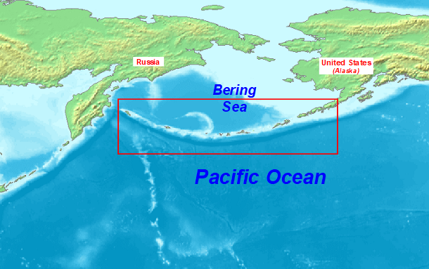 ملف:Aleutian Islands, outlined in red.png