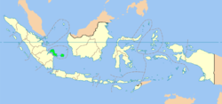 موقع باڠكا-بليتوڠ‌ في إندونسيا