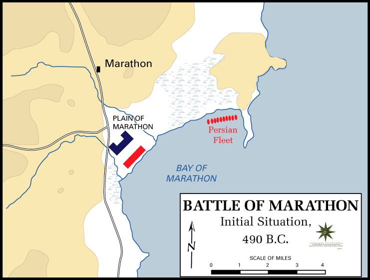ملف:Battle of Marathon Initial Situation.png