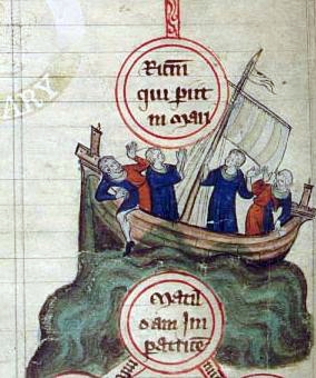 رسم من العصور الوسطى لغرض السفينة