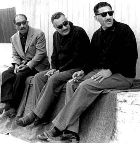 ملف:Sadat, Nasser and Amer.jpg