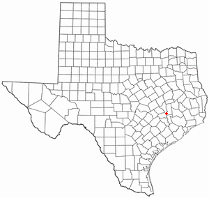 Location of Washington-on-the-Brazos, Texas