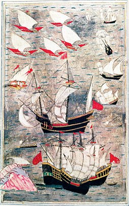 ملف:Ottoman fleet Indian Ocean 16th century.jpg
