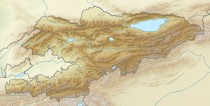 ملف:Relief Map of Kyrgyzstan.png