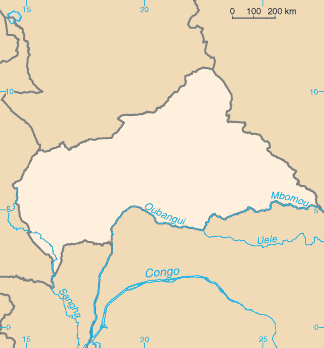 Location map Central African Republic