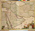 هذه أجمل الخرائط بحق. و هي تظهر القطيف في الخليج، طبعا تحت إسم الخليج الفارسي. و تظهر جهة البحر الأحمر إسم بحر مكة و بحر العرب. سأكبر هذه الخارة الأن في الصورة القادمة