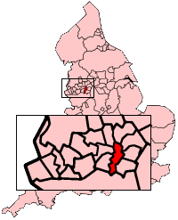 Manchester shown within England