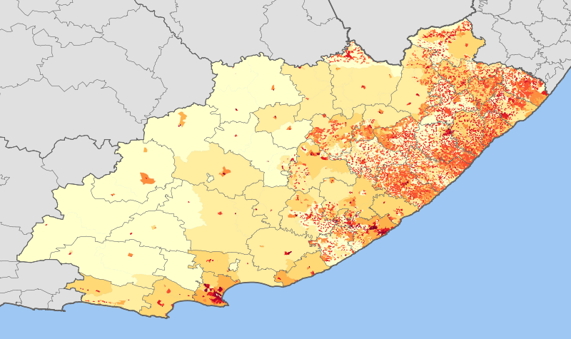 ملف:Eastern Cape population density map.png