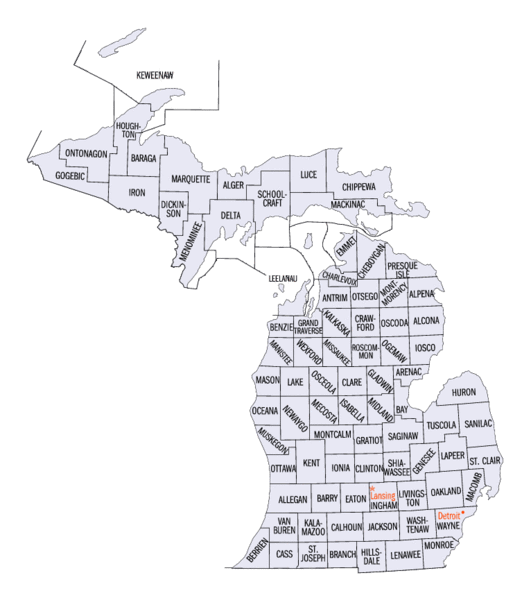 ملف:Michigan-counties-map.gif