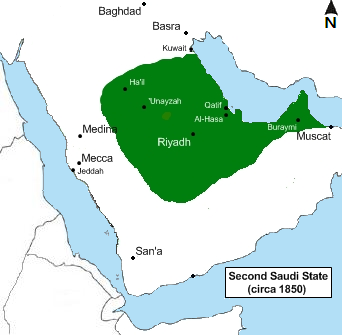 الفوضى بعد سقوط إلى الجزيرة الثانية العربية عادت الدولة السعودية والنزاعات شبه الي ماذا