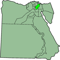 خريطة توضح موقع محافظة الشرقية في مصر