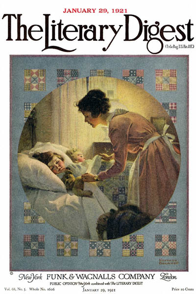 ملف:1921-01-29-The-Literary-Digest-Norman-Rockwell-cover-Mother-Tucking-Children-400-Digimarc.jpg