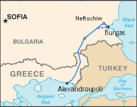 Map of Burgas-alexandroupoli pipeline.gif