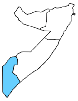 موقع ولاية أرض جوبا في الصومال