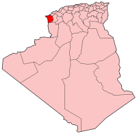 موقع ولاية تلمسان في الجزائر