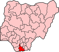 موقع ولاية ريڤرز في نيجيريا