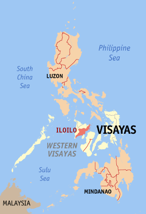 خريطة الفلبين توضح Iloilo