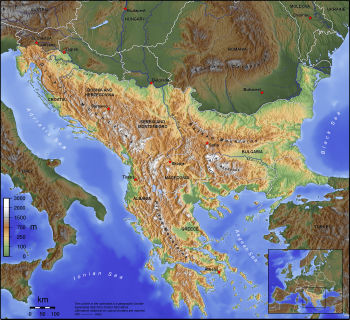 Location map/data/Balkans is located in Balkans