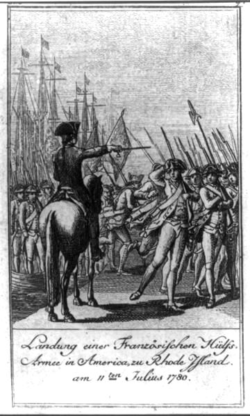 ملف:Landung einer Französischen Hülfs-Armee in America, zu Rhode Island, am 11ten Julius 1780.jpg