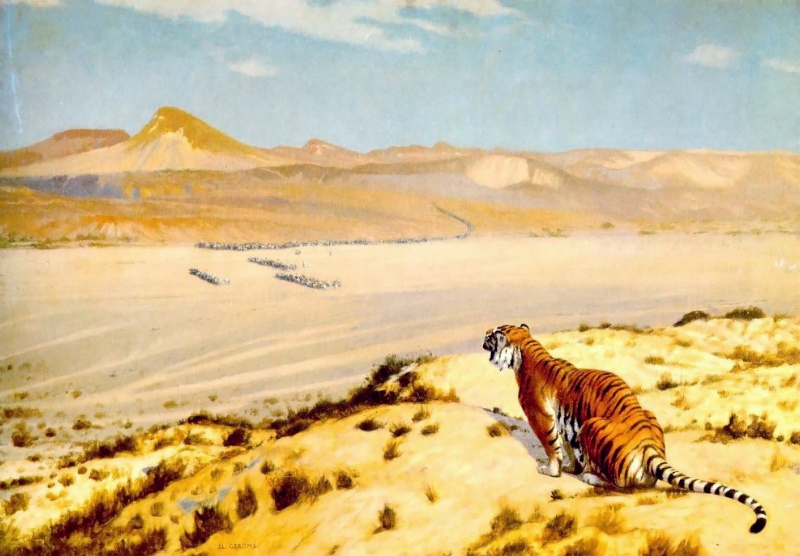ملف:Gérôme - Tiger on the Watch v2.jpg