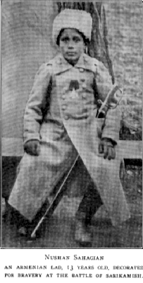 ملف:WW1 Armenian volunteer 13 years old at battle of sarikamish.png