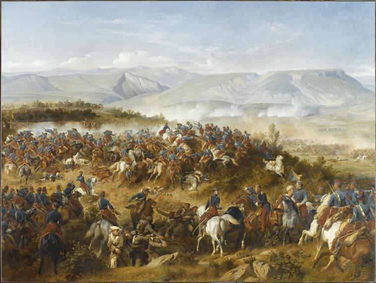 ملف:Chasseurs d'Afrique at the battle of Balaklava.jpg