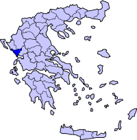 موقع Preveza محافظة في اليونان